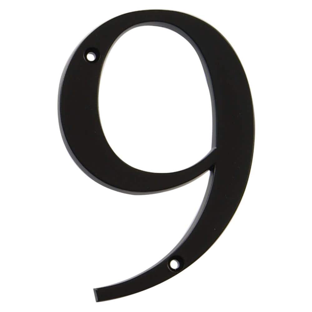 4 in. Black Flush Mount Metal House Number 9 price history on PriceWatchPro