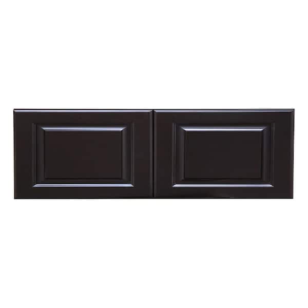Newport Ready to Assemble 36x15x12 in. 2-Door Wall Cabinet with No Shelves in Dark Espresso