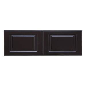 LaPort Assembled 30 in. x 18 in. x 12 in. Wall Cabinet with 2 Doors in Dark Espresso