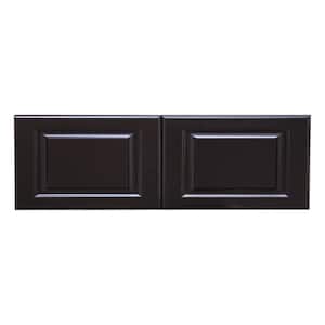 LaPort Assembled 36 in. x 18 in. x 12 in. Wall Cabinet with 2 Doors and No-Shelves in Dark Espresso