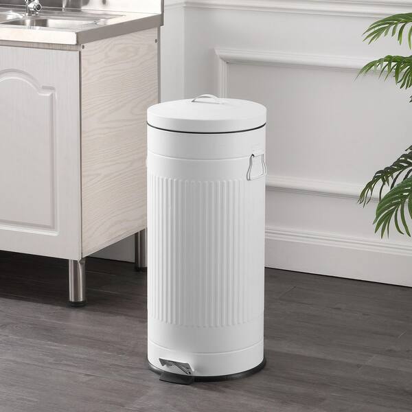 happimess Theo Retro 8-Gal. Step Trash Can with Soft-Close Lid and