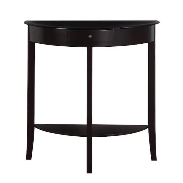 HomeRoots Jasmine 32 in. Cherry, Solid Wood, Mdf - Accent Table