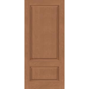 Regency 36 in. x 80 in. Universal Handing 2-Panel 3/4-Squaretop Autumn Wheat Stain Fiberglass Front Door Slab