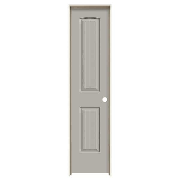 JELD-WEN 18 in. x 80 in. Santa Fe Vanilla Painted Left-Hand Smooth Solid Core Molded Composite MDF Single Prehung Interior Door