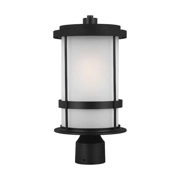 Generation Lighting Wilburn 1-Light Black Outdoor Post Lantern