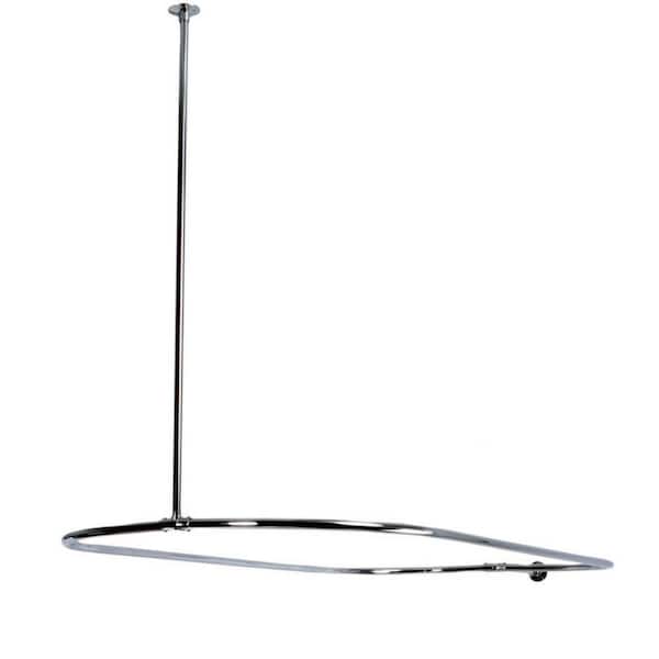 Kingston Brass 44.5 in. x 25 in. Rectangular Shower Rod in Polished Chrome