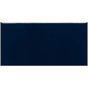 Restore Navy Glossy 3 in. x 6 in. Glazed Ceramic Subway Wall Tile (12.5 sq. ft / case)