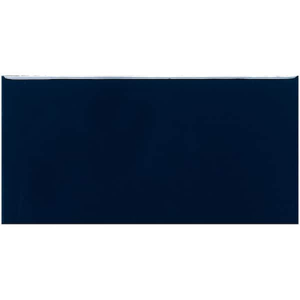 Daltile Restore Navy Glossy 3 in. x 6 in. Glazed Ceramic Subway Wall Tile (12.5 sq. ft / case)