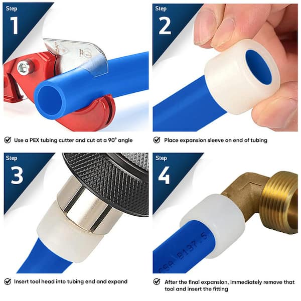 The Plumber's Choice 3/4 in. x 1 in. PEX A x MIP Expansion Pex Elbow, Lead  Free Brass 90-Degree for Use in Pex A-Tubing (Pack of 5) 5632XQNM-OM-5 - The  Home Depot