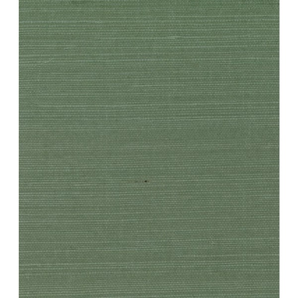 72 sq. ft. Lichen Green Sisal Grasscloth Unpasted Wallpaper Roll