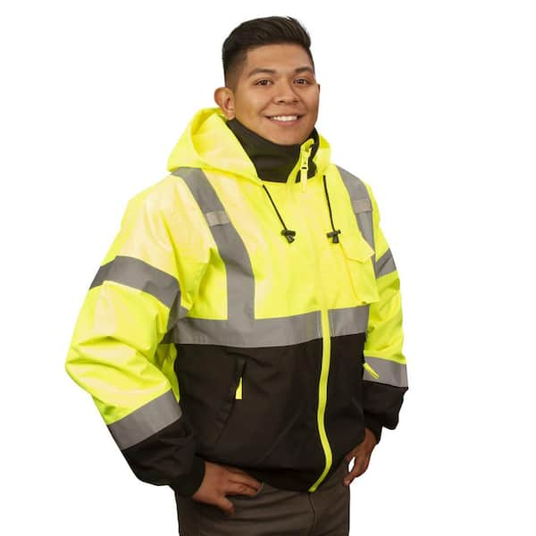 Hi Vis Bomber Jacket Yellow - Medium