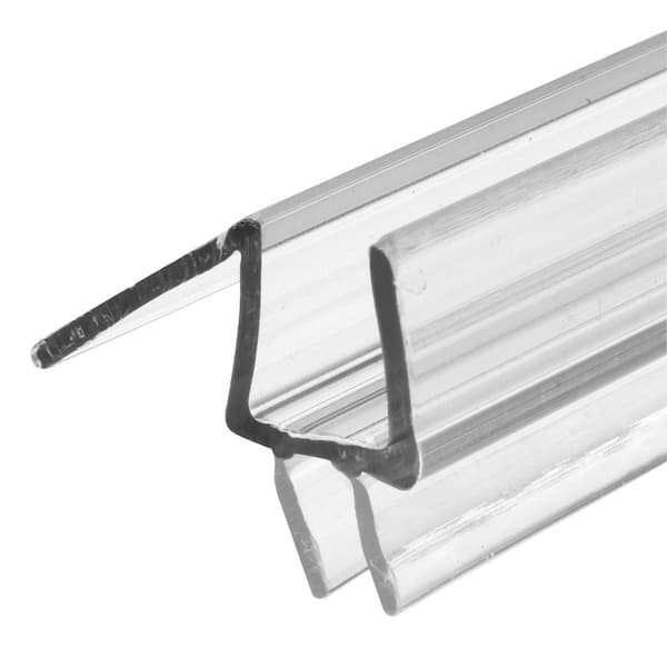 Frameless Shower Door Bottom Seal, 3/8 in. x 36 in., Vinyl, Clear