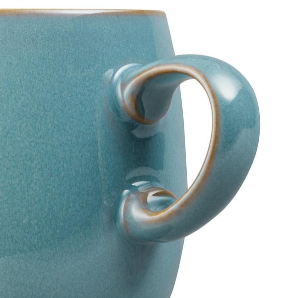 Denby Azure 13.52 oz. Turquoise Stoneware Large Coffee Mug AZR-112