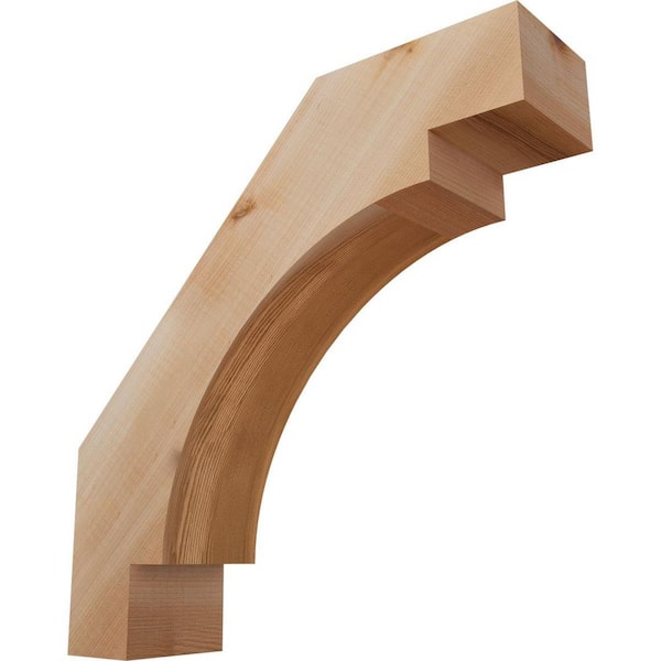 3 1/2"W x 14"D x 14"H Merced Smooth Knee Brace, Western Red Cedar