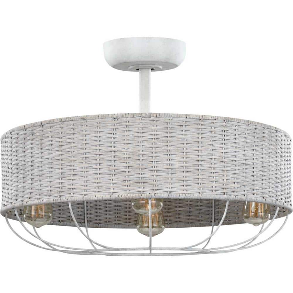 Calera 25 in. Indoor/Outdoor Cottage White Coastal Ceiling Fan with 2200K Bulbs Included and Remote Control price history on PriceWatchPro