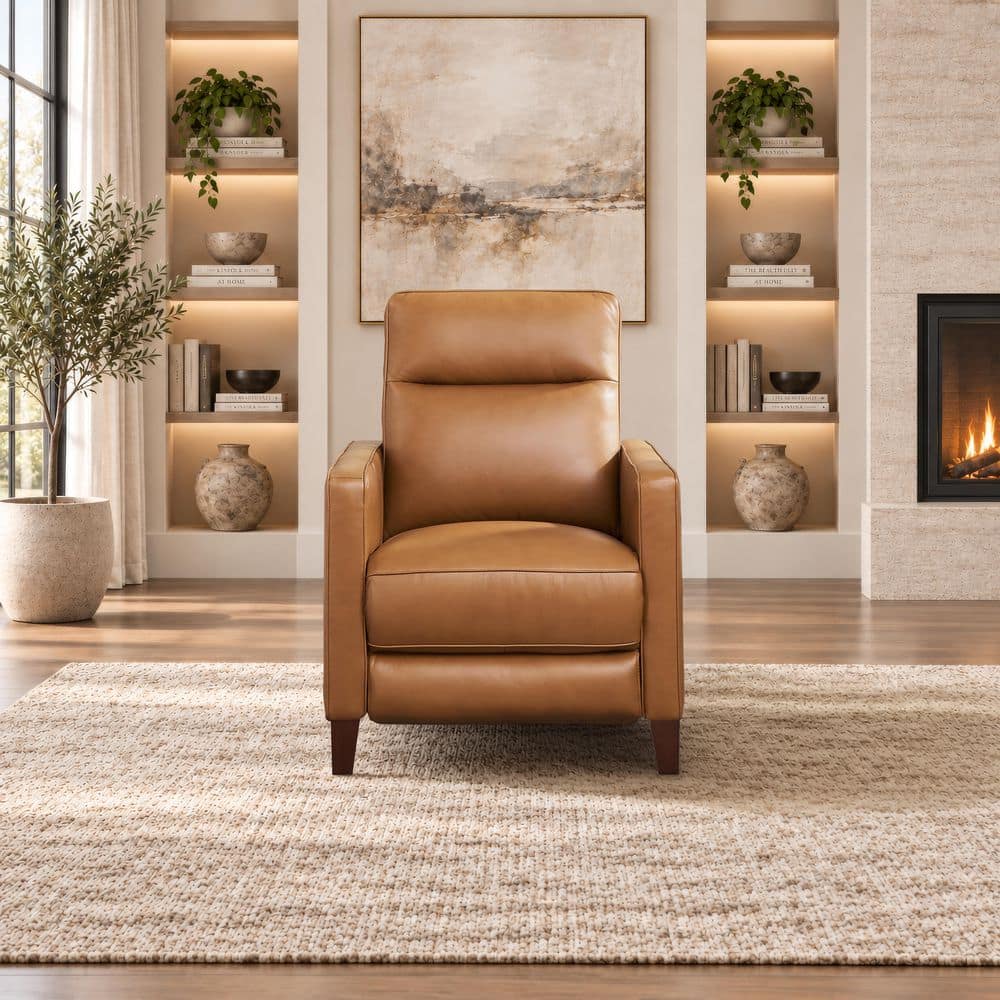 Hydeline Ashby Cognac Full Top Grain Leather Zero Gravity Recliner