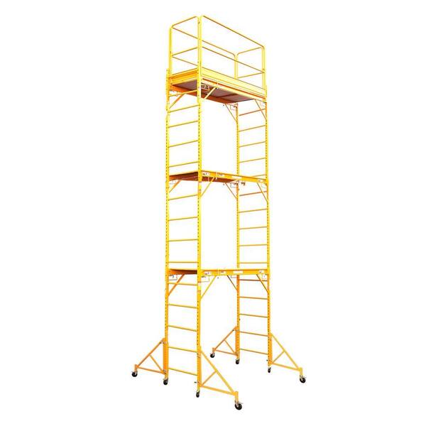 FORTRESS 18 ft. x 6 ft. x 29 in. Rolling Drywall Scaffold Unit 1000 lb. Load Capacity
