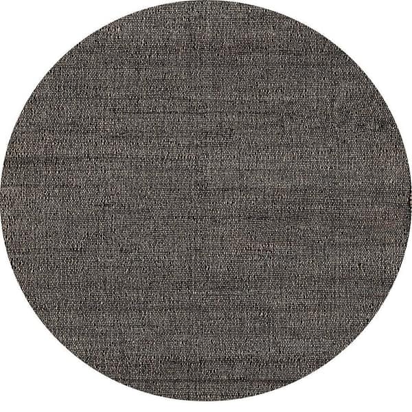 Perfect Handwoven Jute-Blend Charcoal 8 ft. Round Rug