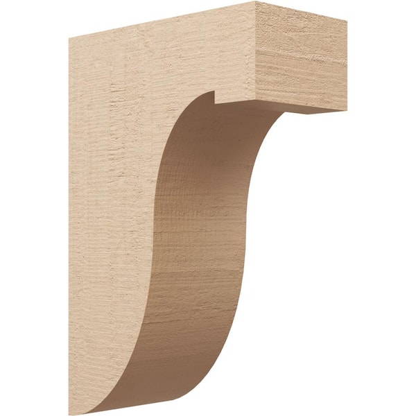 Ekena Millwork Classic Series 2 9 in. x 18 in. x 27 in. Del Monte Rough Cedar Woodgrain Timberthane Polyurethane Corbel in Primed Tan
