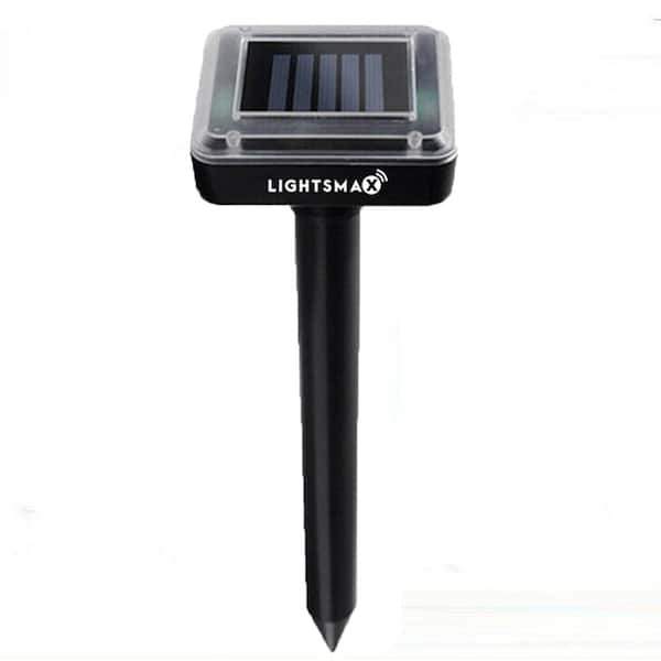 LIGHTSMAX Ultrasonic Solar Mole Gopher Vole Chipmunk Animal Repellent Outdoor Garden Yard Lawn Field (4-Pack)