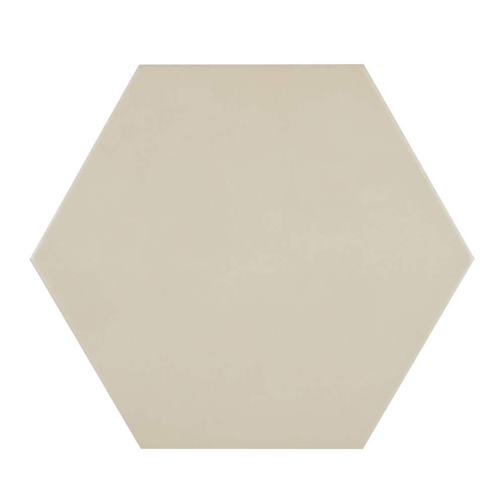 Basics Sand 9 in. x 10 in. Matte Porcelain Hex Floor and Wall Tile (8.07 sq