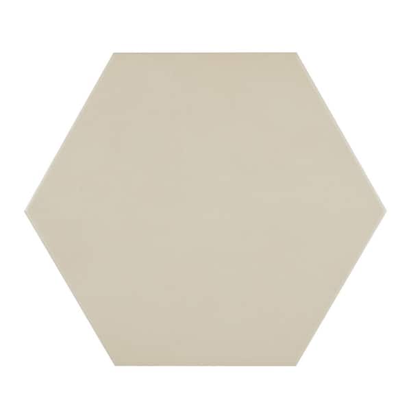Unbranded Basics Sand 9 in. x 10 in. Matte Porcelain Hex Floor and Wall Tile (8.07 sq. ft./Case)