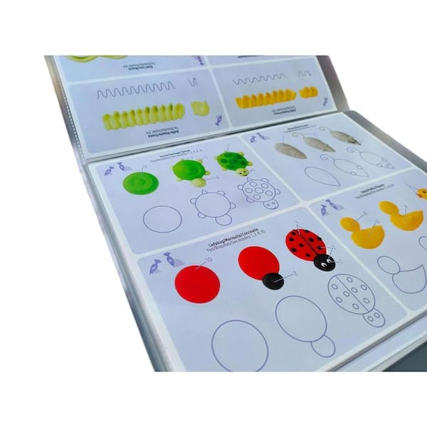 23-Sheet Reusable Cake Decorating Practice Board Set Plastic Transparent with Protector for Icing Piping Skills