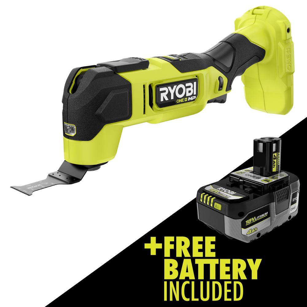 ONE+ HP 18V Brushless Cordless Oscillating Multi-Tool with 4.0 Ah HIGH PERFORMANCE Battery