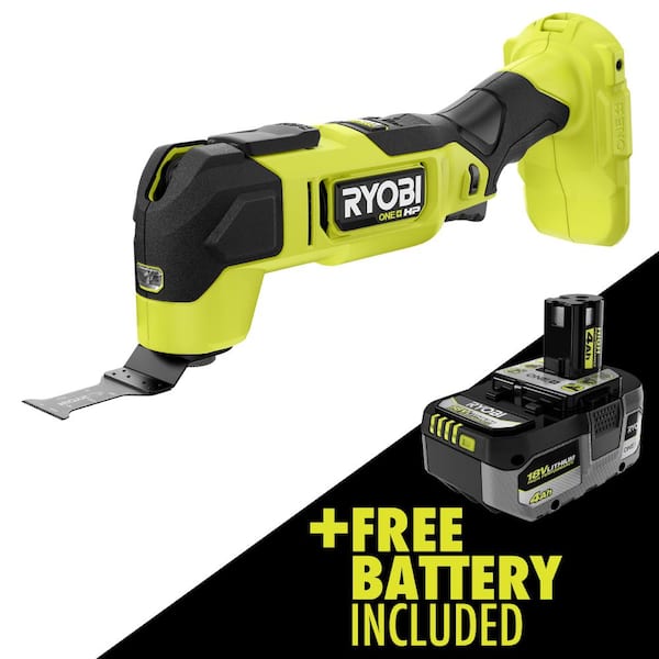 RYOBI ONE+ HP 18V Brushless Cordless Oscillating Multi-Tool with 4.0 Ah ...