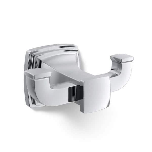 Riff J-Hook Double Robe/Towel Hook in Polished Chrome