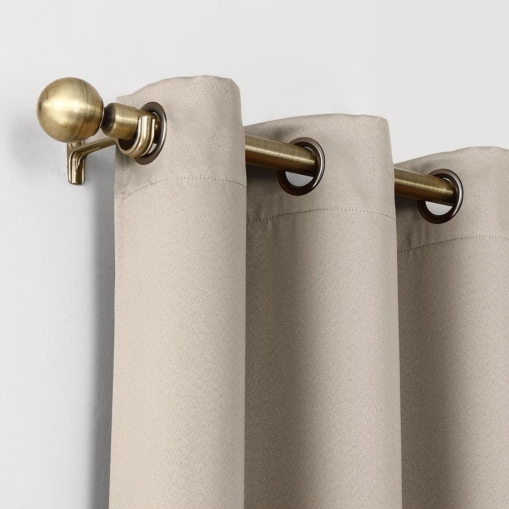 Stone Polyester 52" x 54" Blackout Grommet Curtain Panel