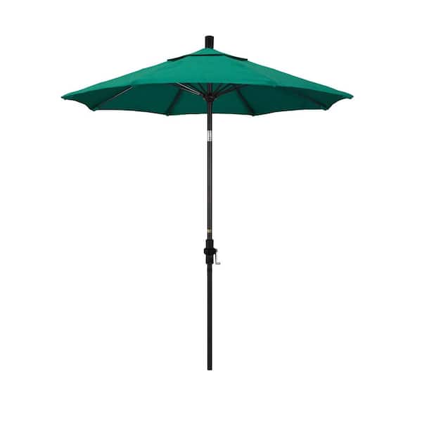California Umbrella 7.5 ft. Bronze Aluminum Market Collar Tilt Crank Lift Patio Umbrella in Spectrum Aztec Sunbrella