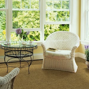 Elevations - Color Stone Beige 12 ft. Indoor/Outdoor Ribbed Texture Carpet