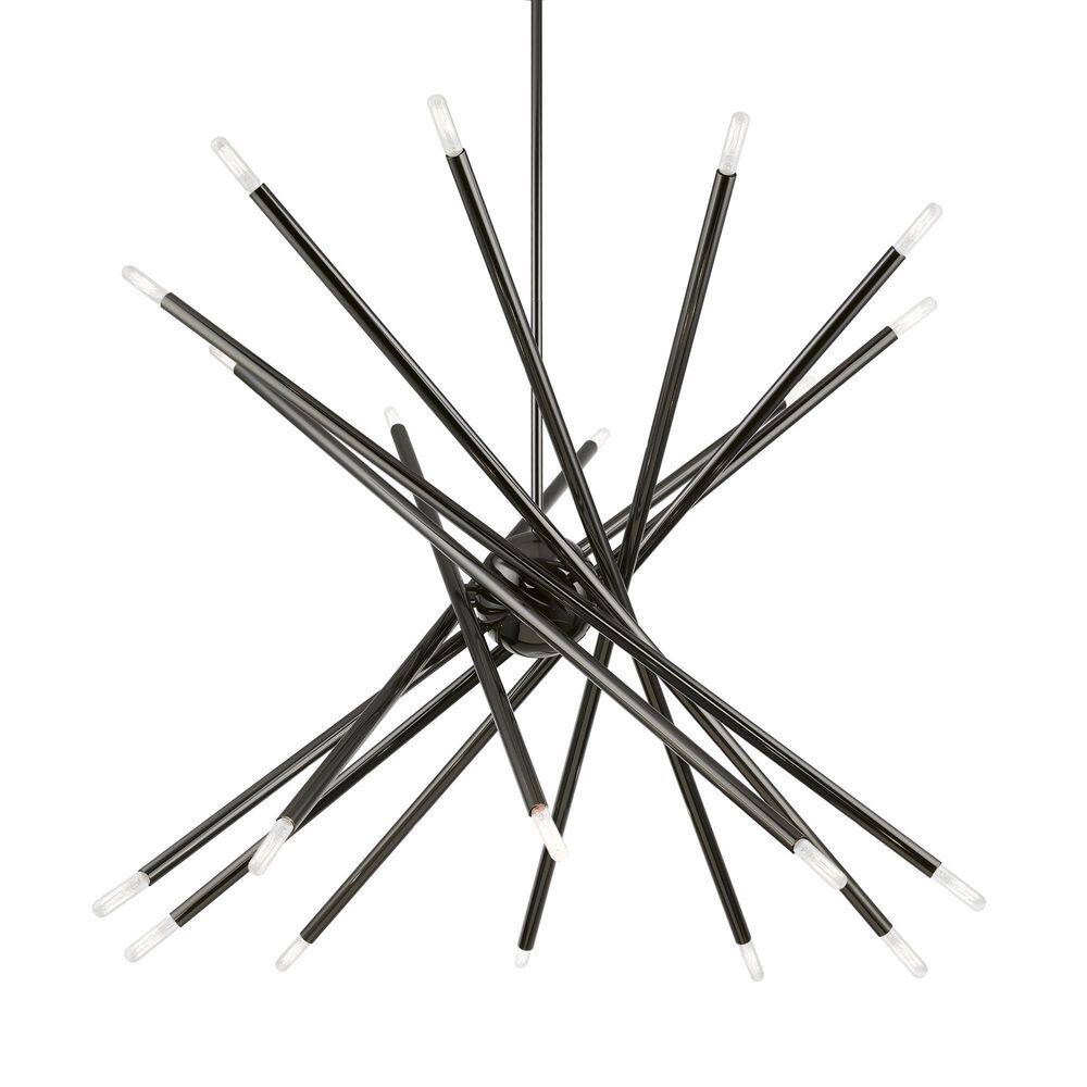 Black Chrome 20-Light Sputnik Chandelier
