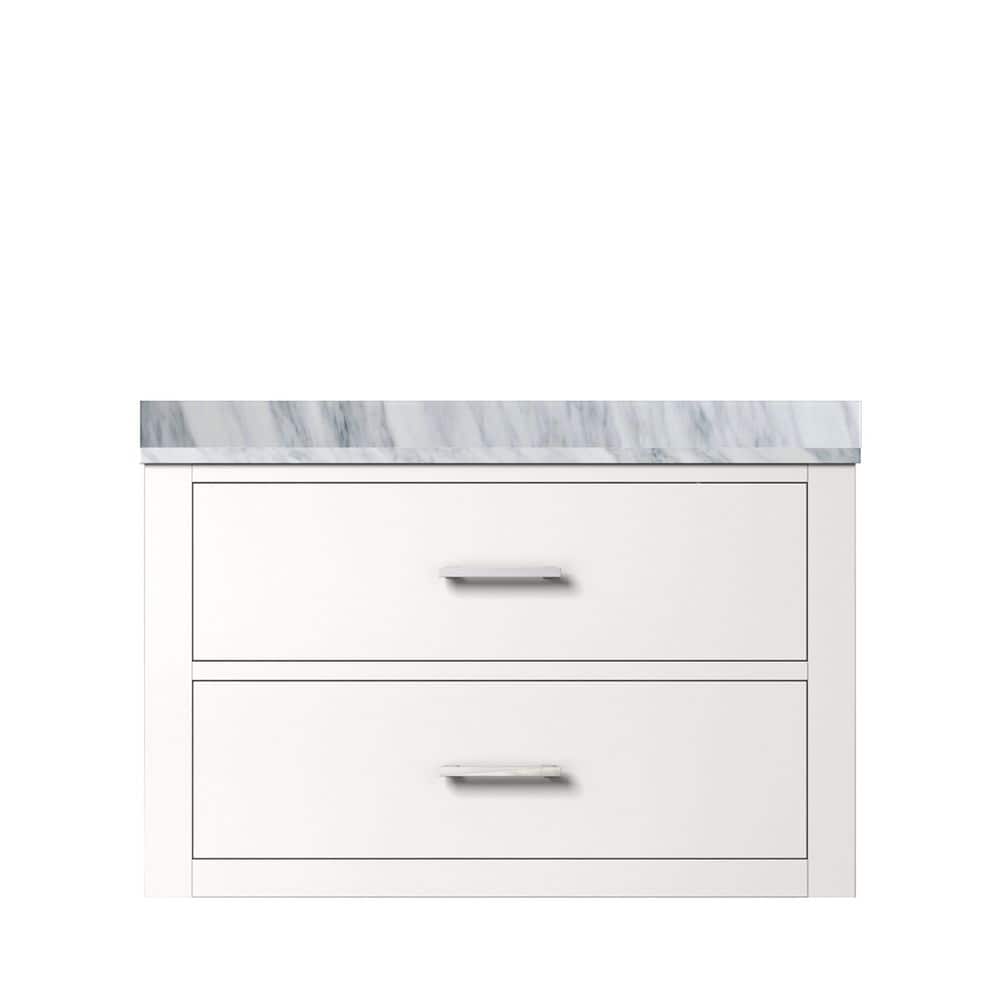 Sherman 30 in. W x 22 in. D White Double Bath Vanity with Carrara Marble Top price history on PriceWatchPro