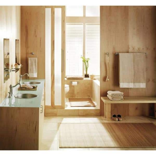 Retreat 24 in. Double Towel Bar in Spot Resist Brushed Nickel
