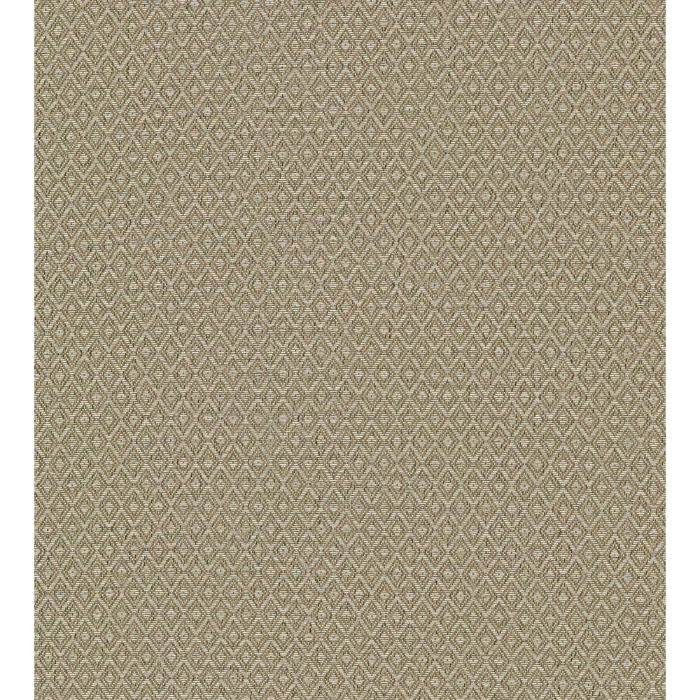Hui Light Brown Geometric Grasscloth Wallpaper Roll
