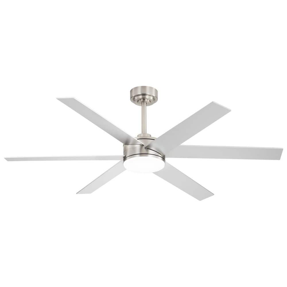 56 in. Standard Outdoor Ceiling Fans with Lights and Remote/APP, Brushed Nickel for Bedroom,Patio,6 Speeds,Downrod Mount price history on PriceWatchPro