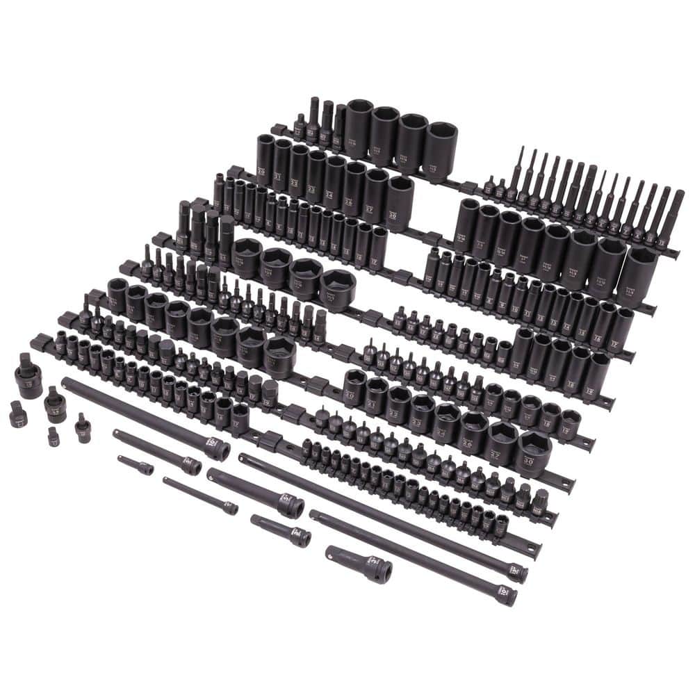 SUNEX TOOLS 222 Piece Mixed Dr Master Impact Socket Set 10222