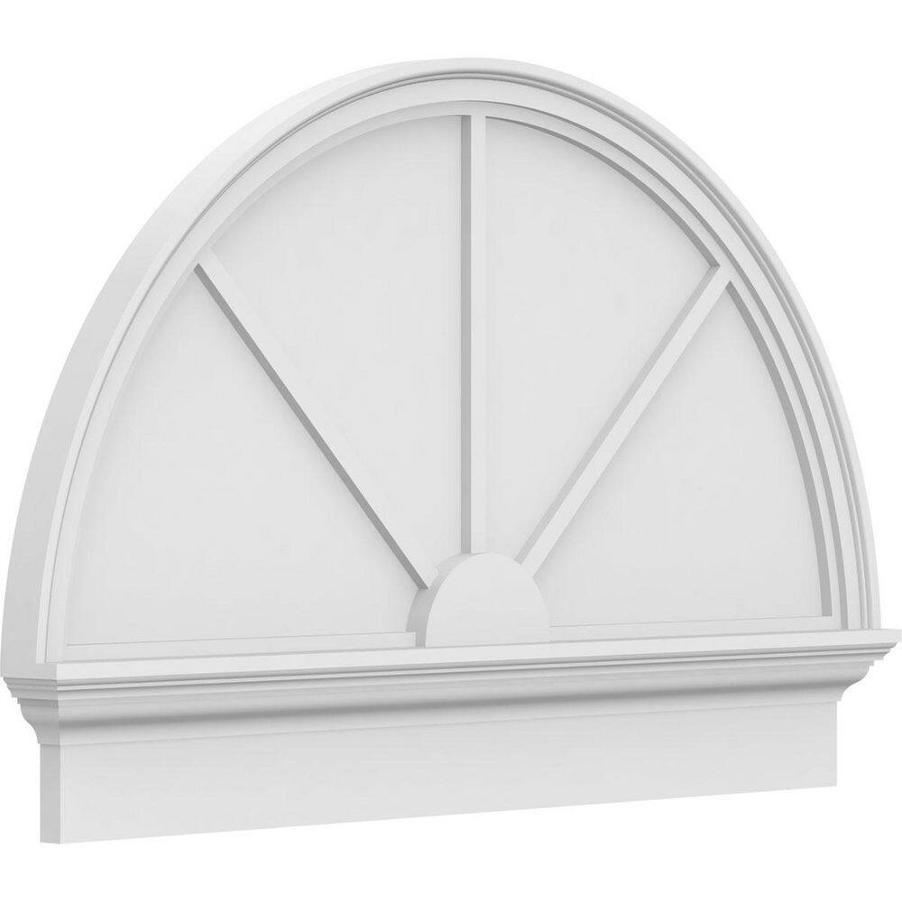 2-3/4 in. x 40 in. x 26-3/4 in. Half Round 3-Spoke Architectural Grade PVC Combination Pediment Moulding price history on PriceWatchPro