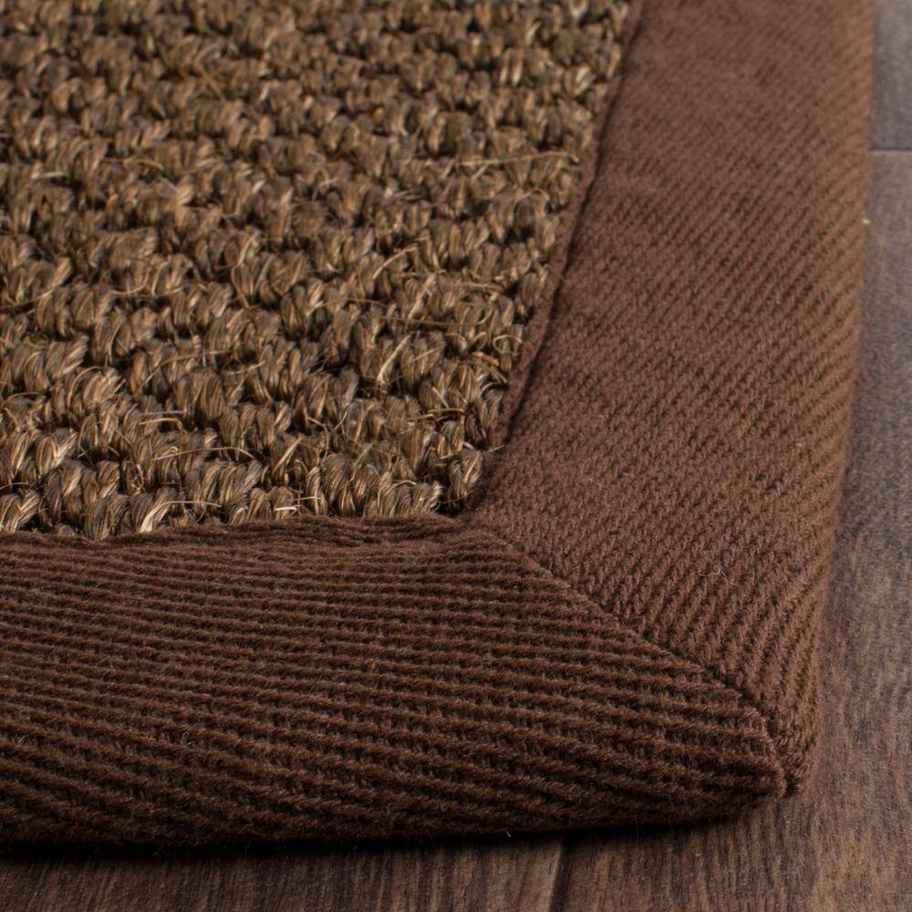 Handmade Brown Wool and Cotton Non-slip Area Rug, 8' x 10'
