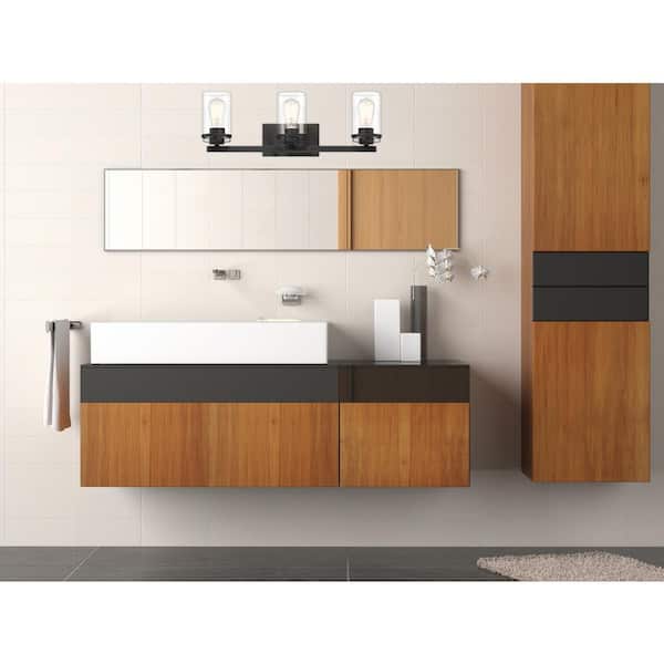 Designers Fountain Jedrek 3 Light Black Bath Bar Vanity 93303 Bk The Home Depot Designers Fountain Jedrek 3 Light Black, Jedrek 3 Light Black Bath Bar Vanity