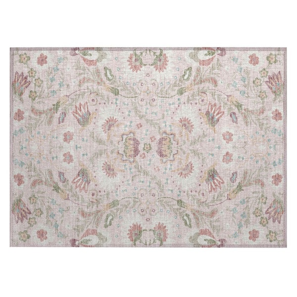 Chantille Machine Washable Indoor/Outdoor Abstract ACN3049 Pink 3 ft. x 4 ft. Area Rug