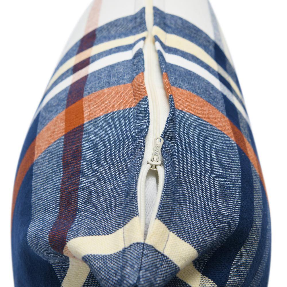 Chic Square Plaid Cotton Standard Pillow Cover