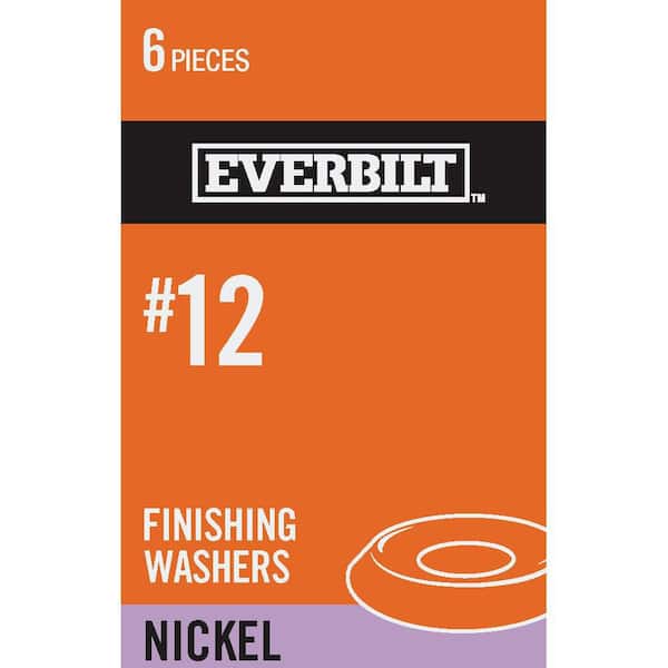 Everbilt #12 Nickel-Plated Steel Finishing Washer (6-Pack)
