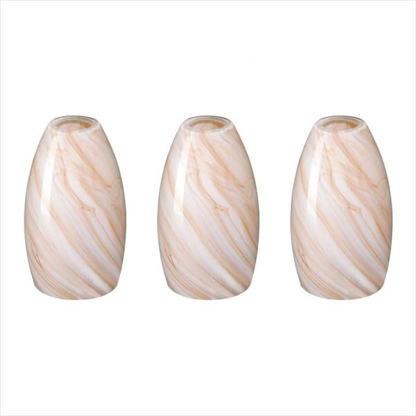 7.64 in. Multicolored Champagne Marble Glass Globe Pendant Light Shade with 1.65 in. Fitter (Not Included) (3-Pack)