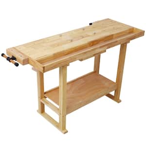 55 in. Wood Workbench Woodworking Bench