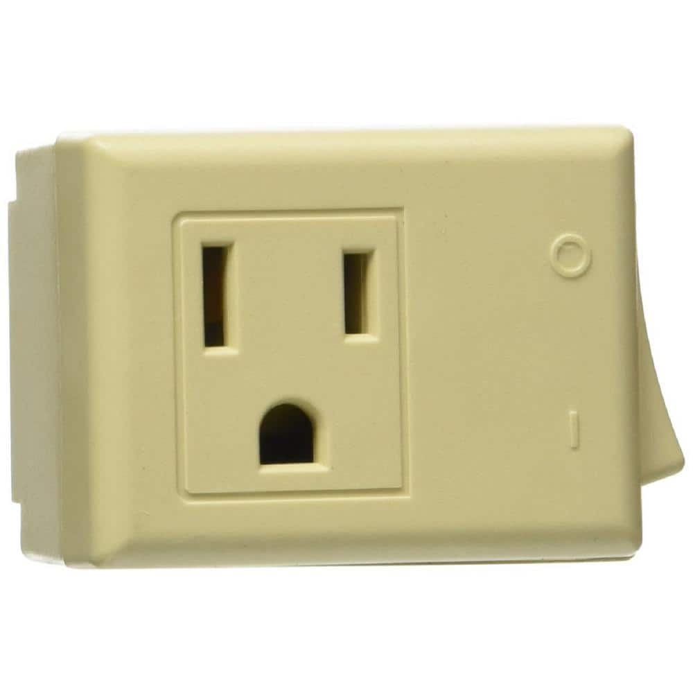 Leviton 1-Outlet 15 Amp Grounded Plug-In Switch Tap with On/Off Switch ...