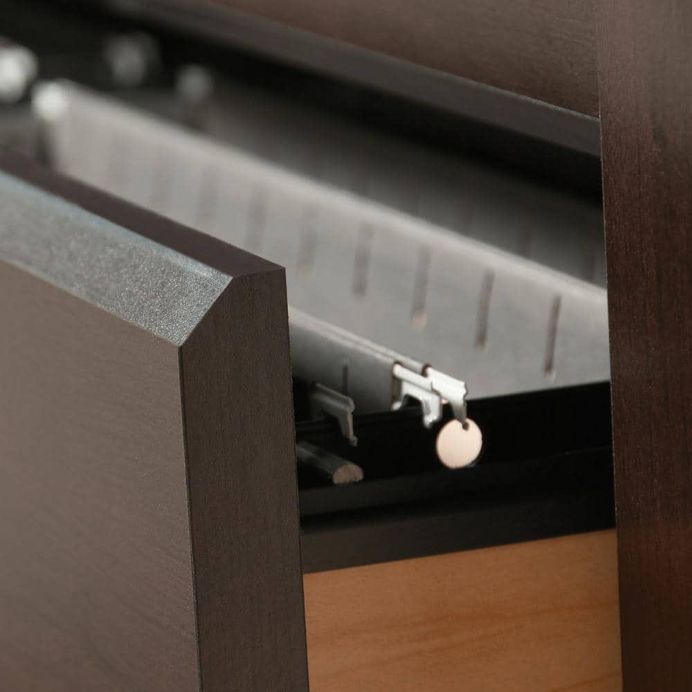 Cinnamon Cherry 2-Drawer Lockable Lateral File Cabinet