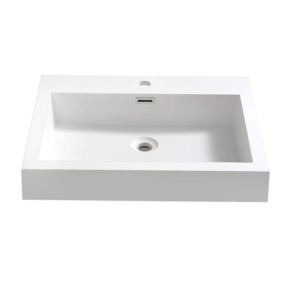 Reviews For Fresca Alto 23 In Drop In Acrylic Bathroom Sink In White With Integrated Bowl Fvs8058wh The Home Depot